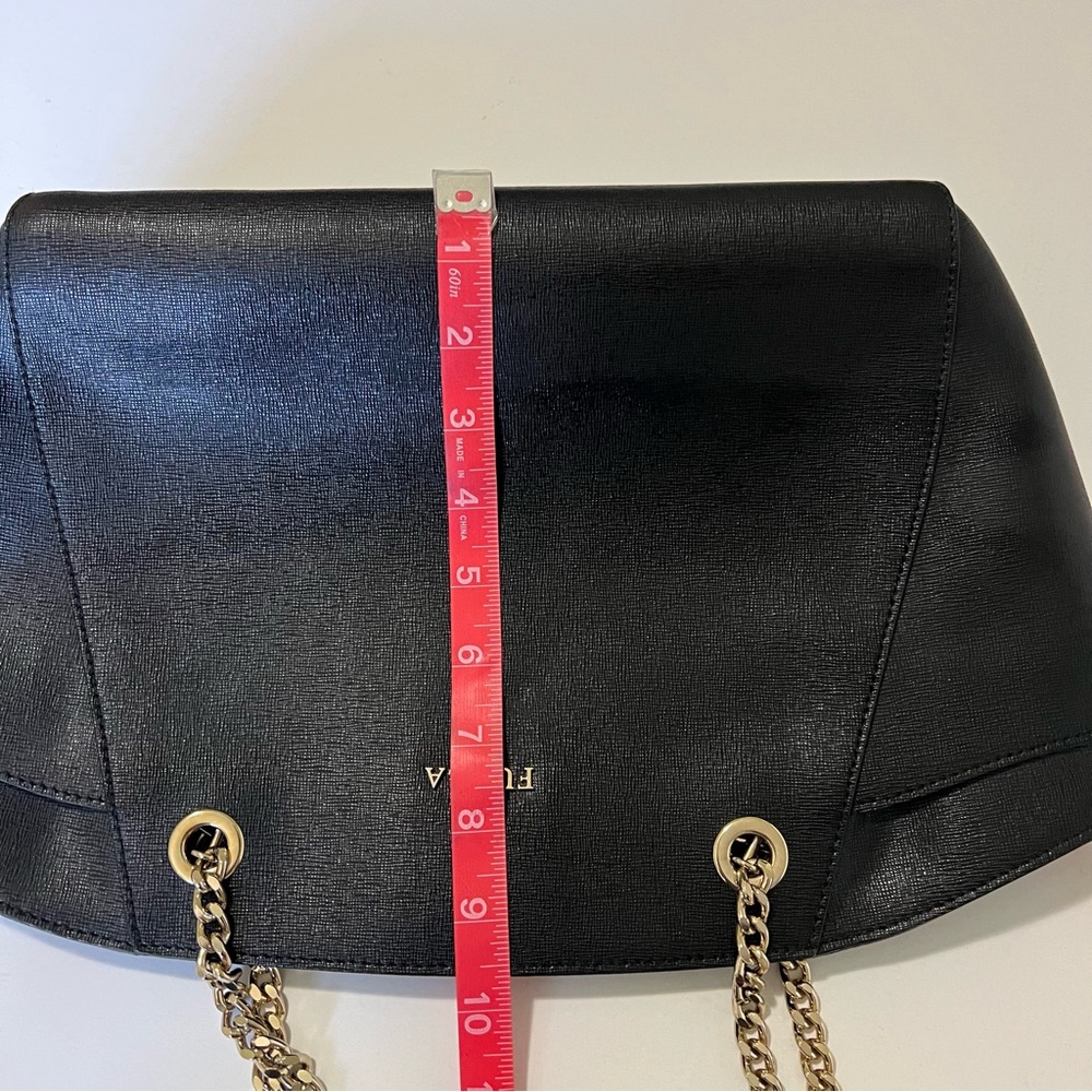 Furla Black Shoulder Bag with Gold Chain - Picture 14 of 16